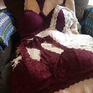 3 Bralets Size Large B/C Cup NWOT